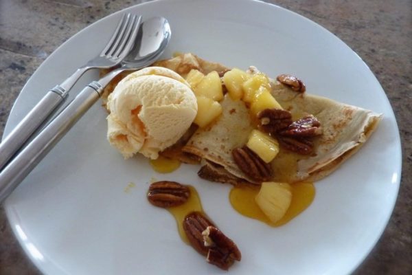 Caramelised Pineapple & Pecan Pancakes